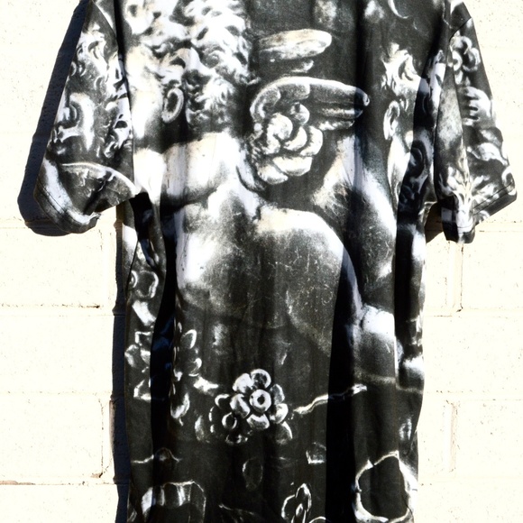 Cherubs Putti Angel Wing Floral Shirt Blouse Top - Picture 6 of 6